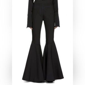 ELLERY Sinuous Cropped Bell Bottom Suit Pants Side Zip Wool Blend Sz.4